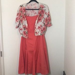 Dress Barn coral dress